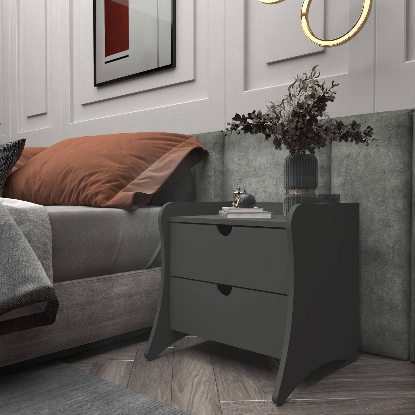 Manhattan Coney - 2-Drawer Nightstand