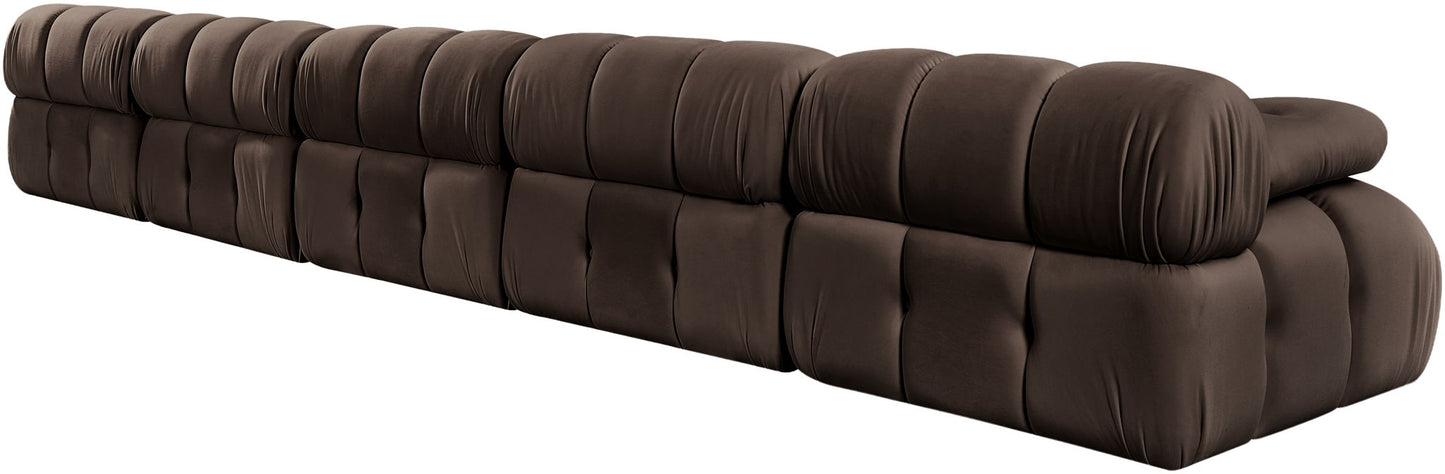Orin - Velvet 5 Piece Modular Armless Sofa