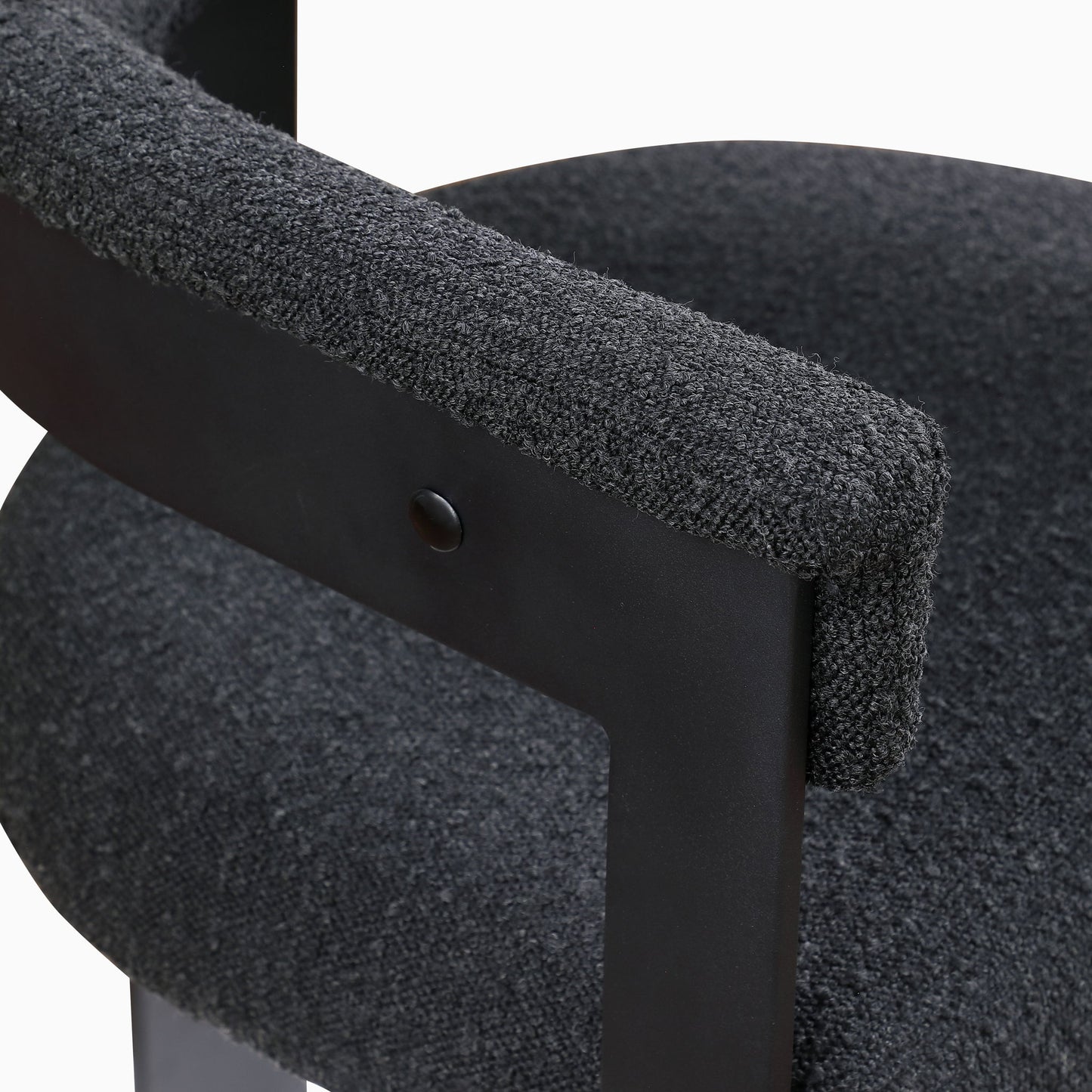 Romeo - Boucle Dining Chair With Black Base (Set of 2)