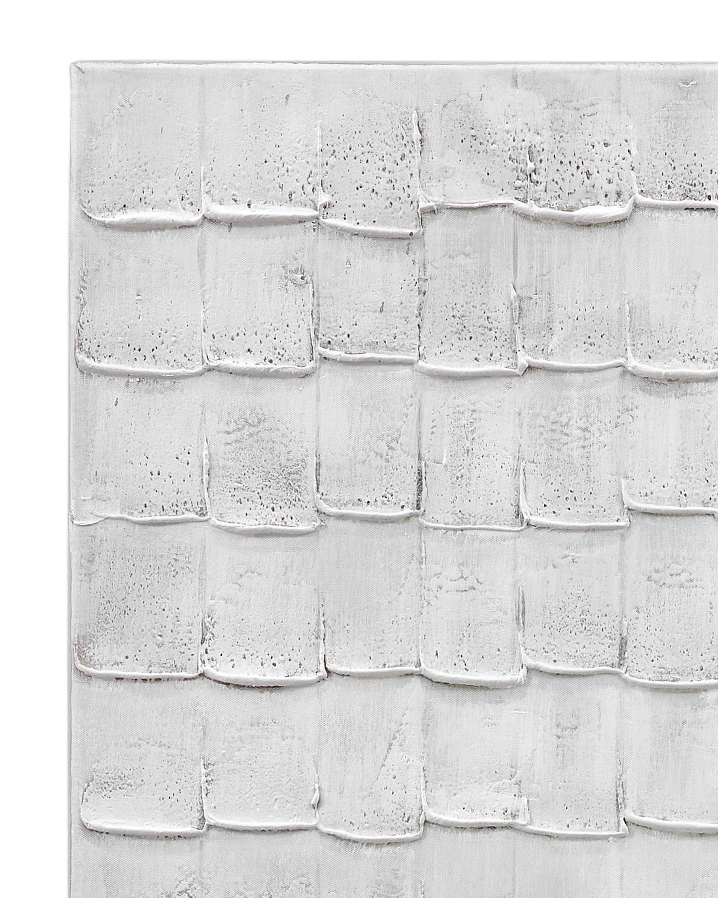 Linear Marks Canvas Art - White