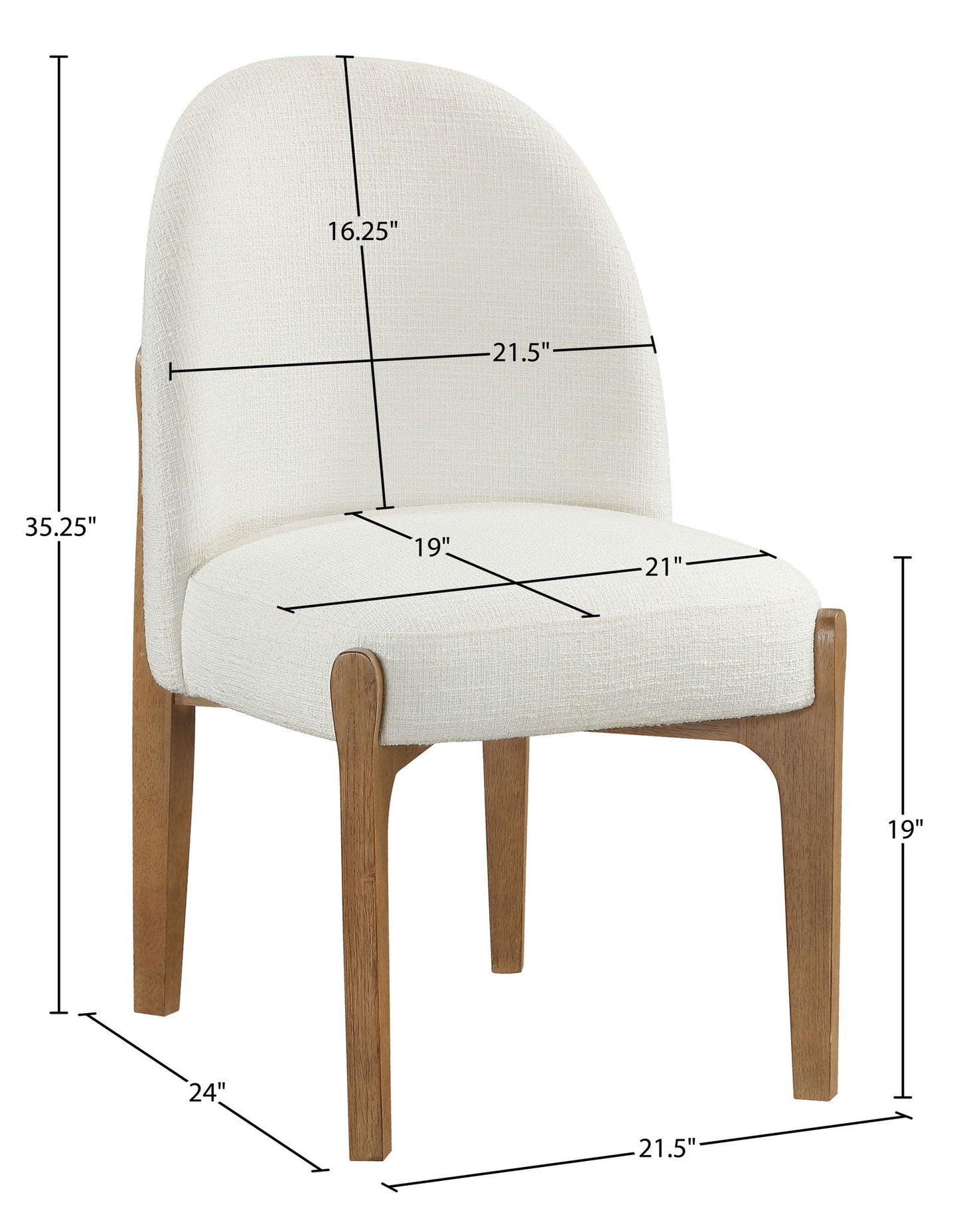 Torino - Upholstered Dining Chair With Brushed Brown Base (Set of 2)