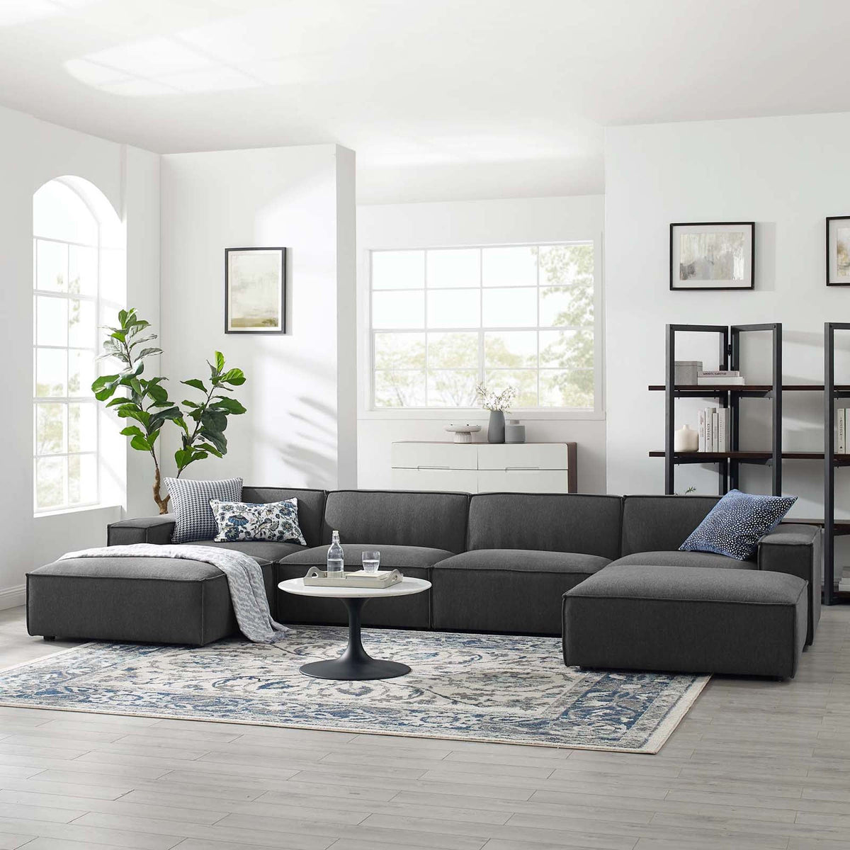 Restore 6-Piece Sectional Sofa - Charcoal