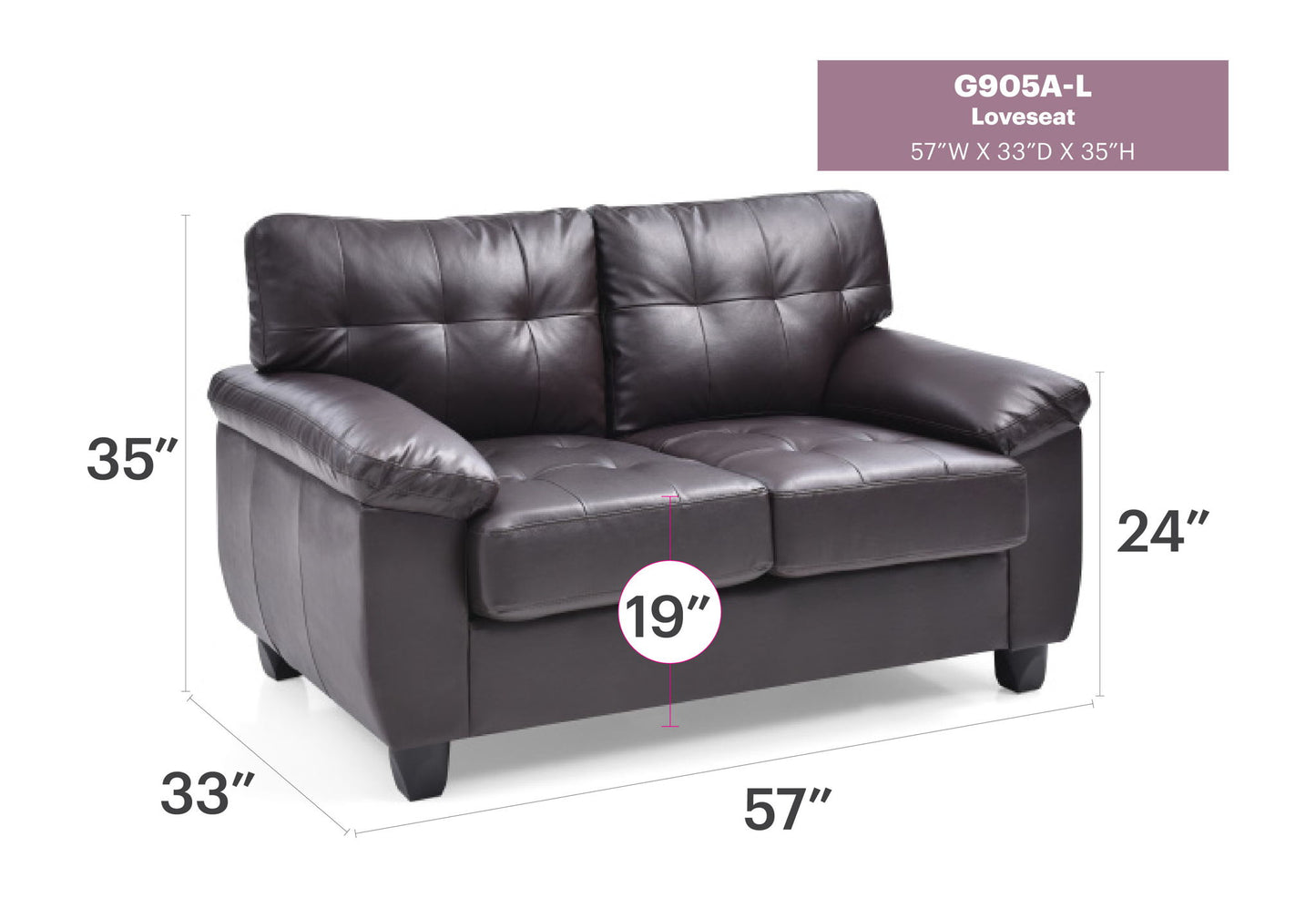 Glory Furniture - Gallant - Loveseat