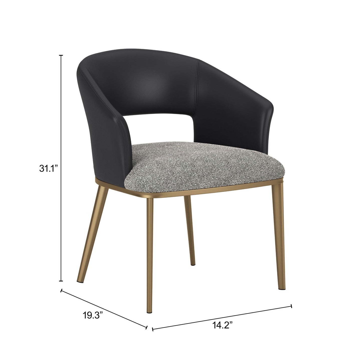 Edmond - Dining Chair - Gray / Black