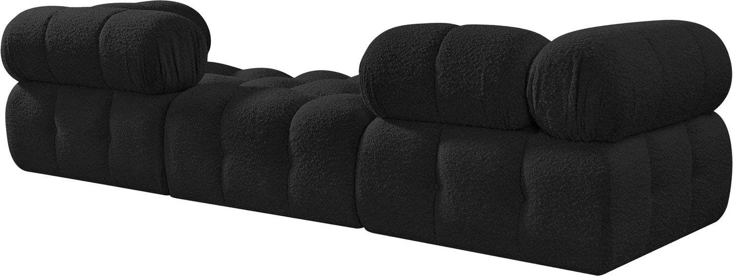 Ames - 3 Piece Boucle Modular Sofa With 1 Backless Seat