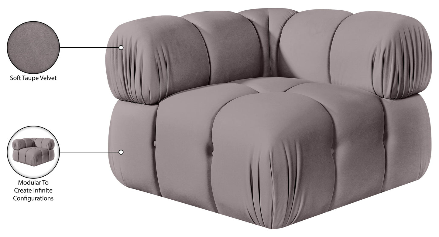 Orin - Velvet Performance Fabric Upholstered Modular Corner Chair