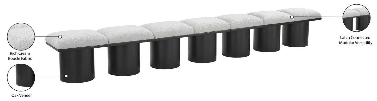 Pavilion - 7 Piece Modular Bench With Black Base