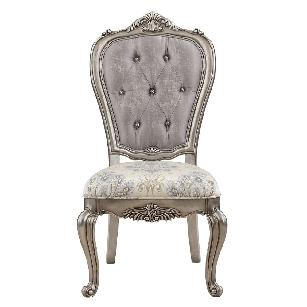 Ariadne - Side Chair (Set of 2) - Velvet & Antique Platinum