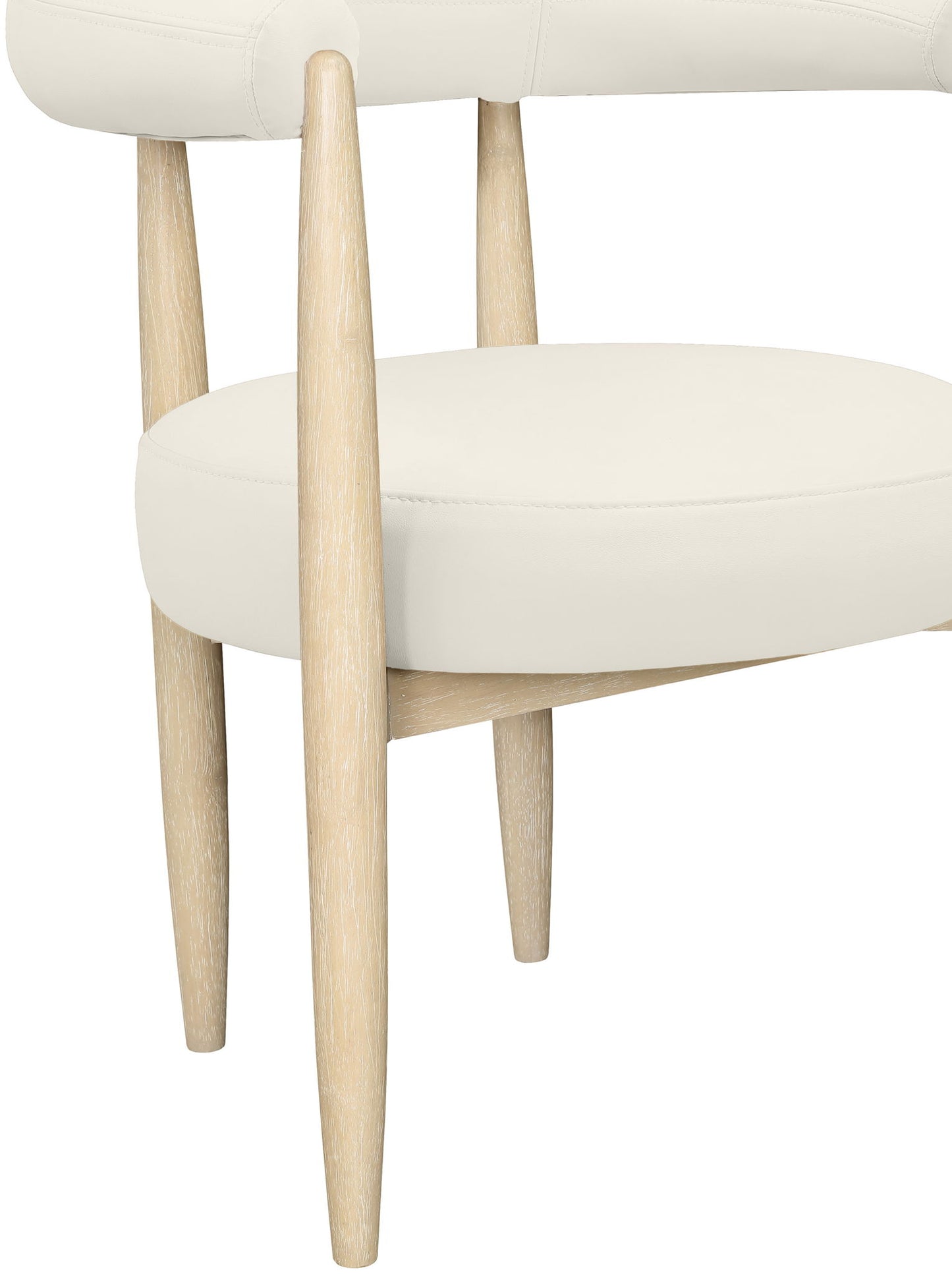 Sable - Vegan Leather Upholstered Dining Chair (Set of 2) - Painted Natural Base