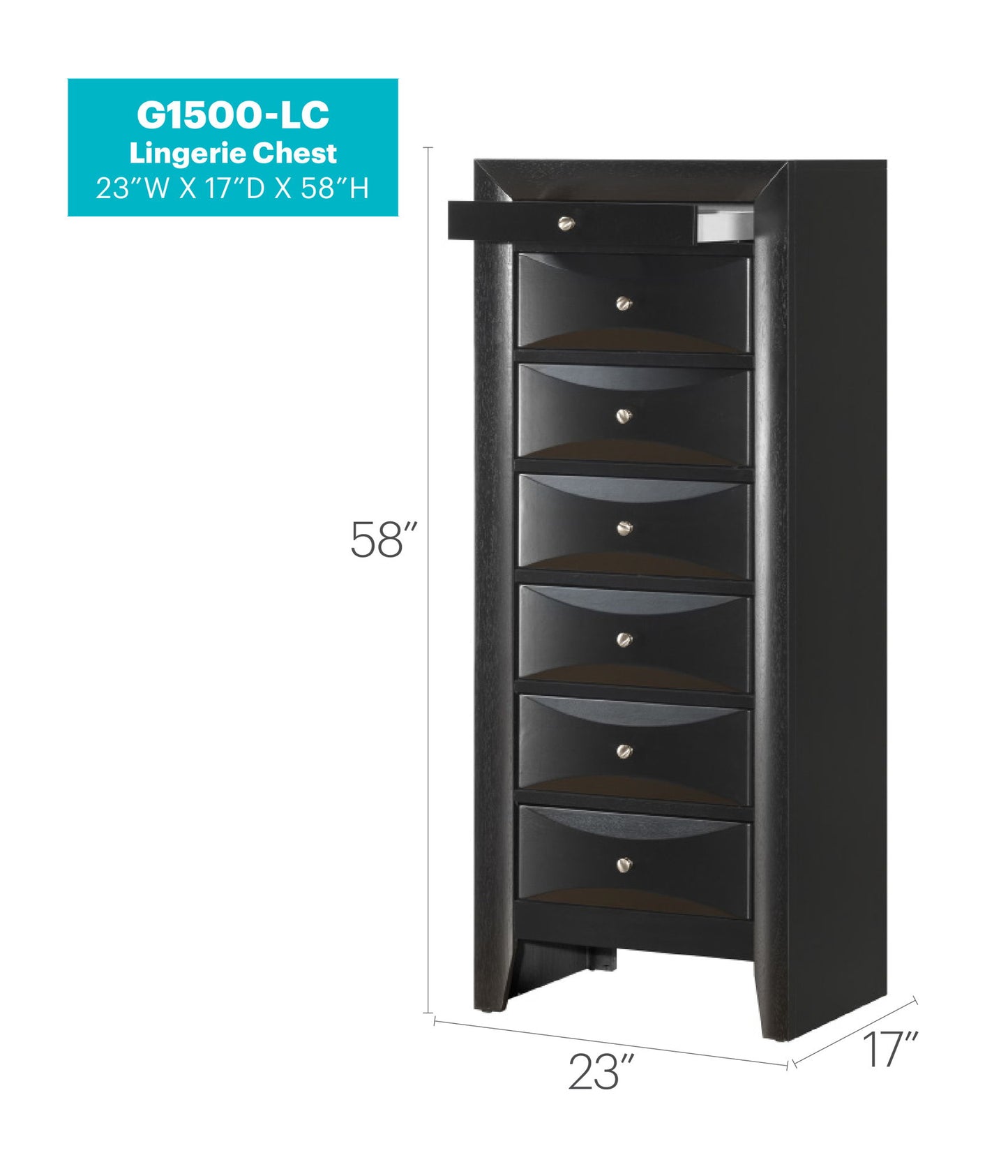 Glory Furniture - Marilla - 7 Drawer Lingerie Chest