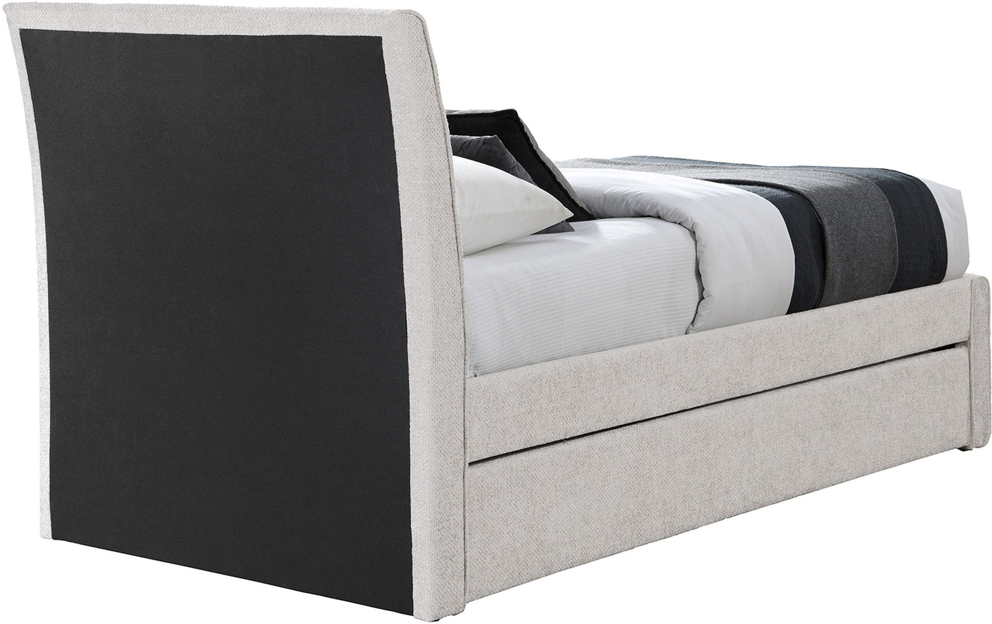 Myles - Chenille Twin Trundle Bed
