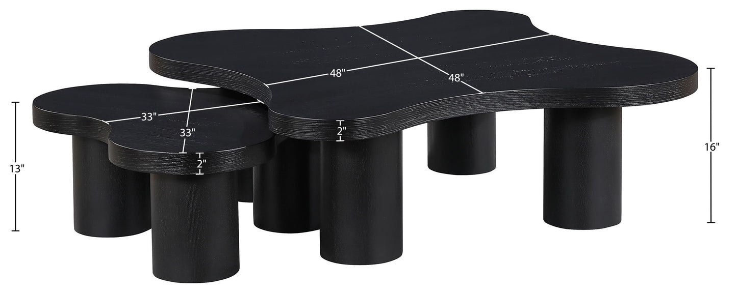 Cove - Oak Veneer And Solid Wood 2 Piece Coffee Table