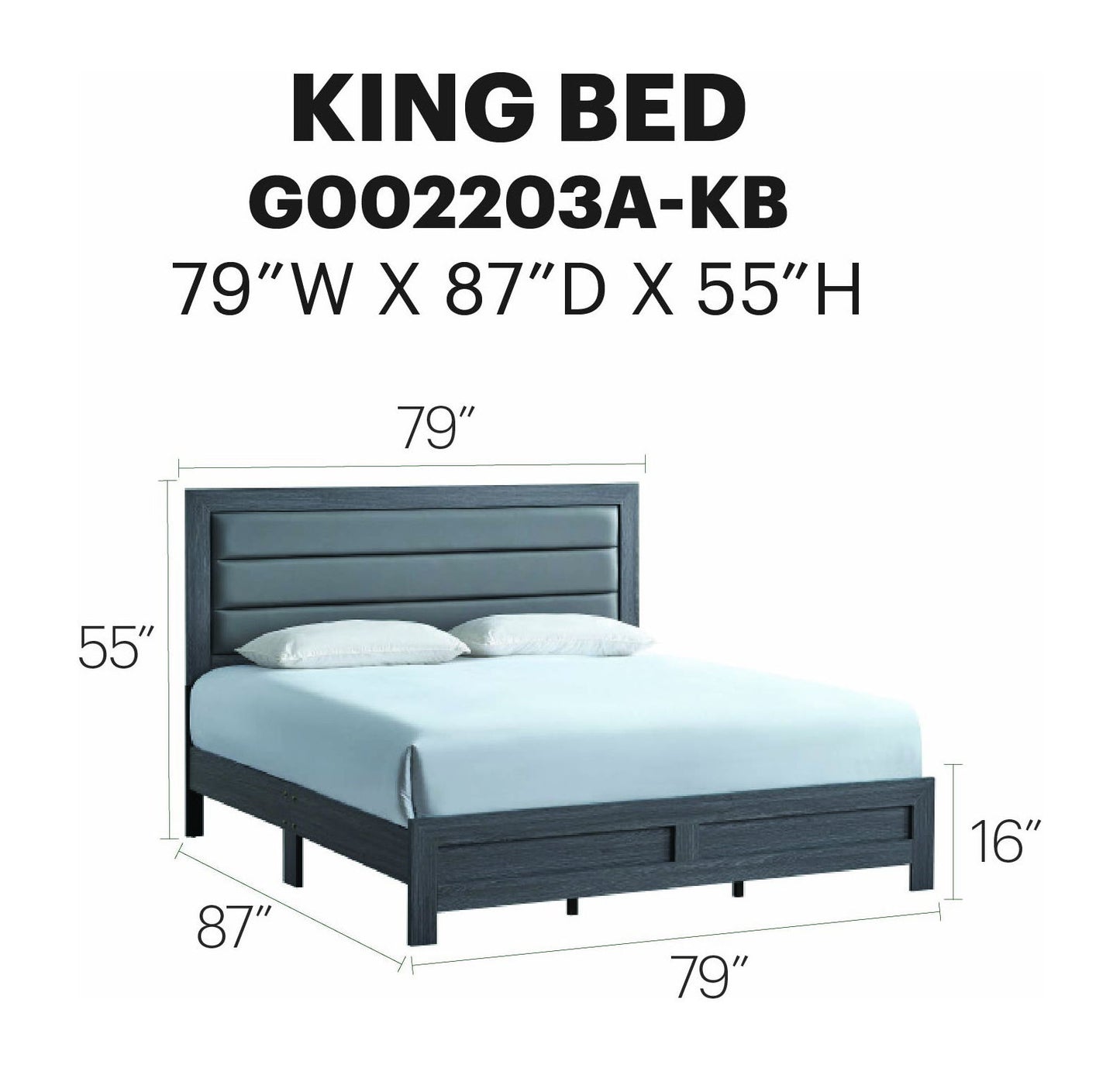 Glory Furniture - Plano - Upholstered Bed
