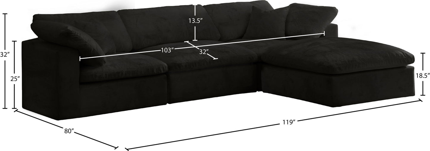 Cozy - 4 Piece Modular Sectional With Chaise
