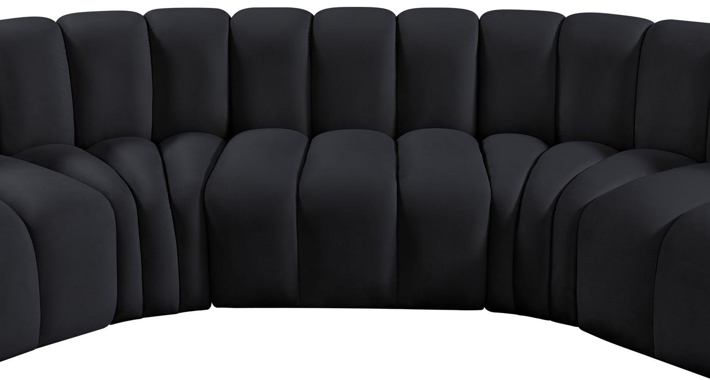 Arc - Velvet 8 Piece Curved Modular Sofa