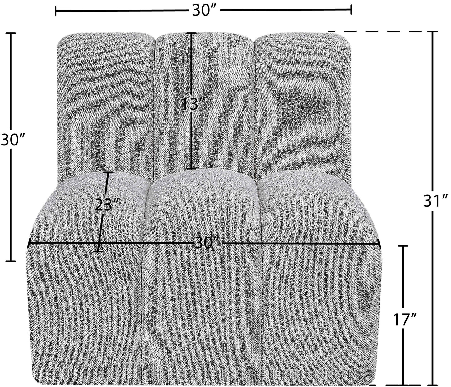 Arc - Boucle Fabric Straight Chair