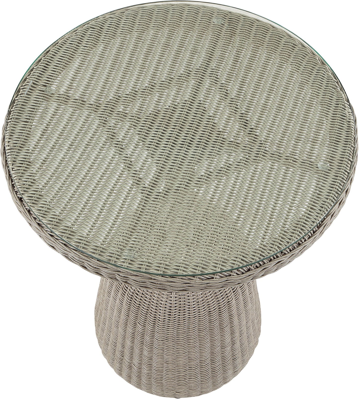 Seacrest - Tempered Glass Top And Wicker Outdoor Patio Counter Height Table