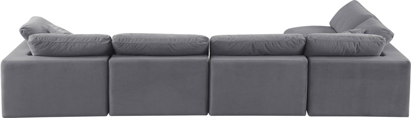 Comfy - 5 Piece Velvet Modular Sectional