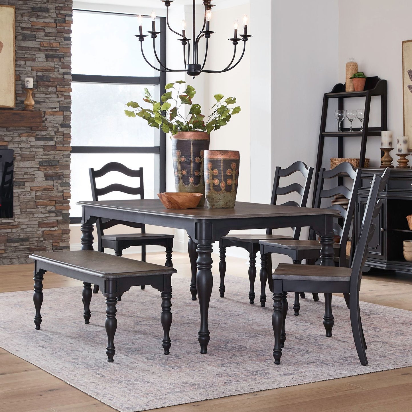 Magnolia Manor - Leg Table Set