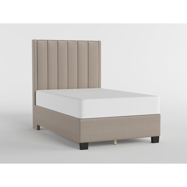 48" Taupe Vinyl Platform Bed