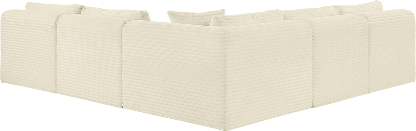Shaggy - 5 Piece Modular Corner Armless Sectional