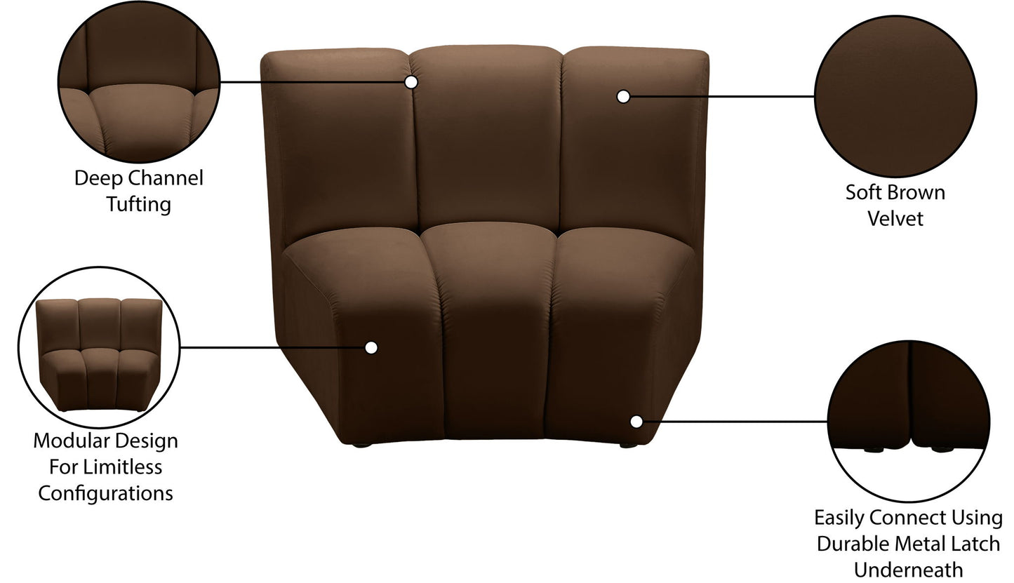 Infinity - Fabric Modular Chair - Brown