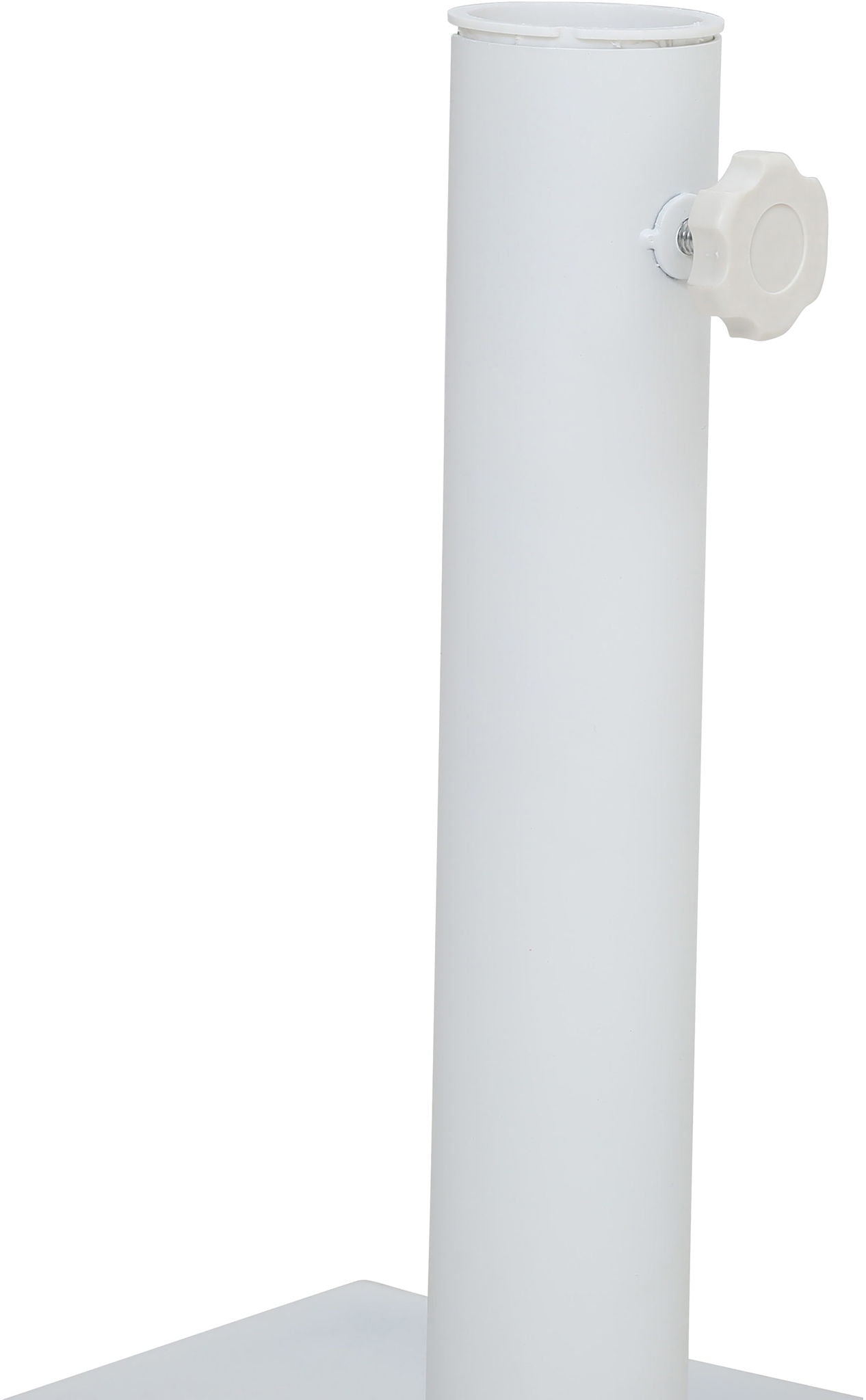 Amalfi - Aluminum Patio Umbrella - White Base / Black Pole
