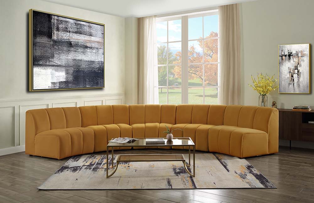 Felicia - Modular Chair - Yellow Velvet