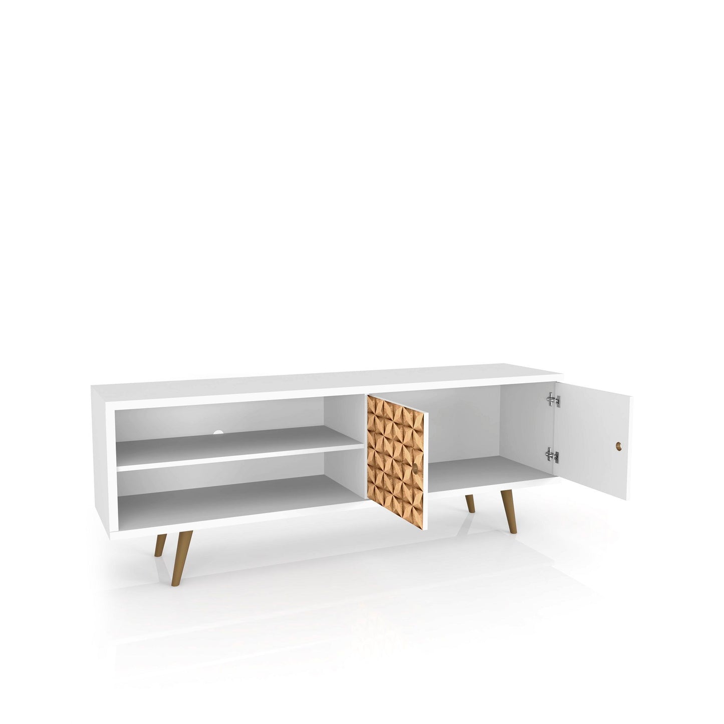 Manhattan Liberty - 63" TV Stand With White Frame