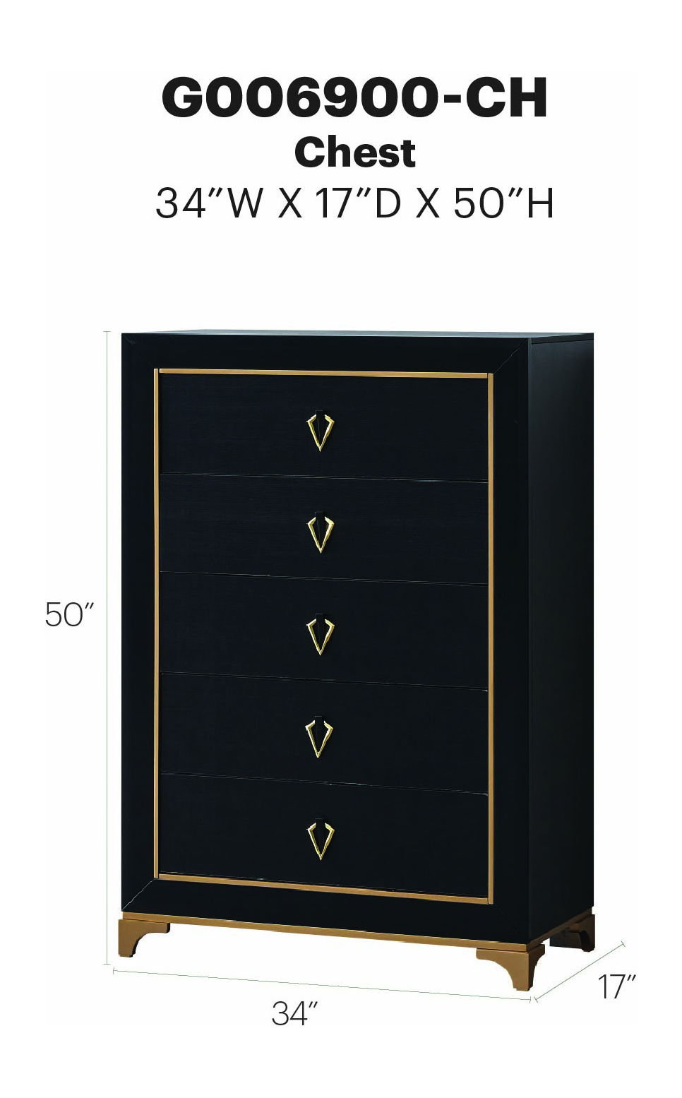 Kramer - Chest - Black / Gold
