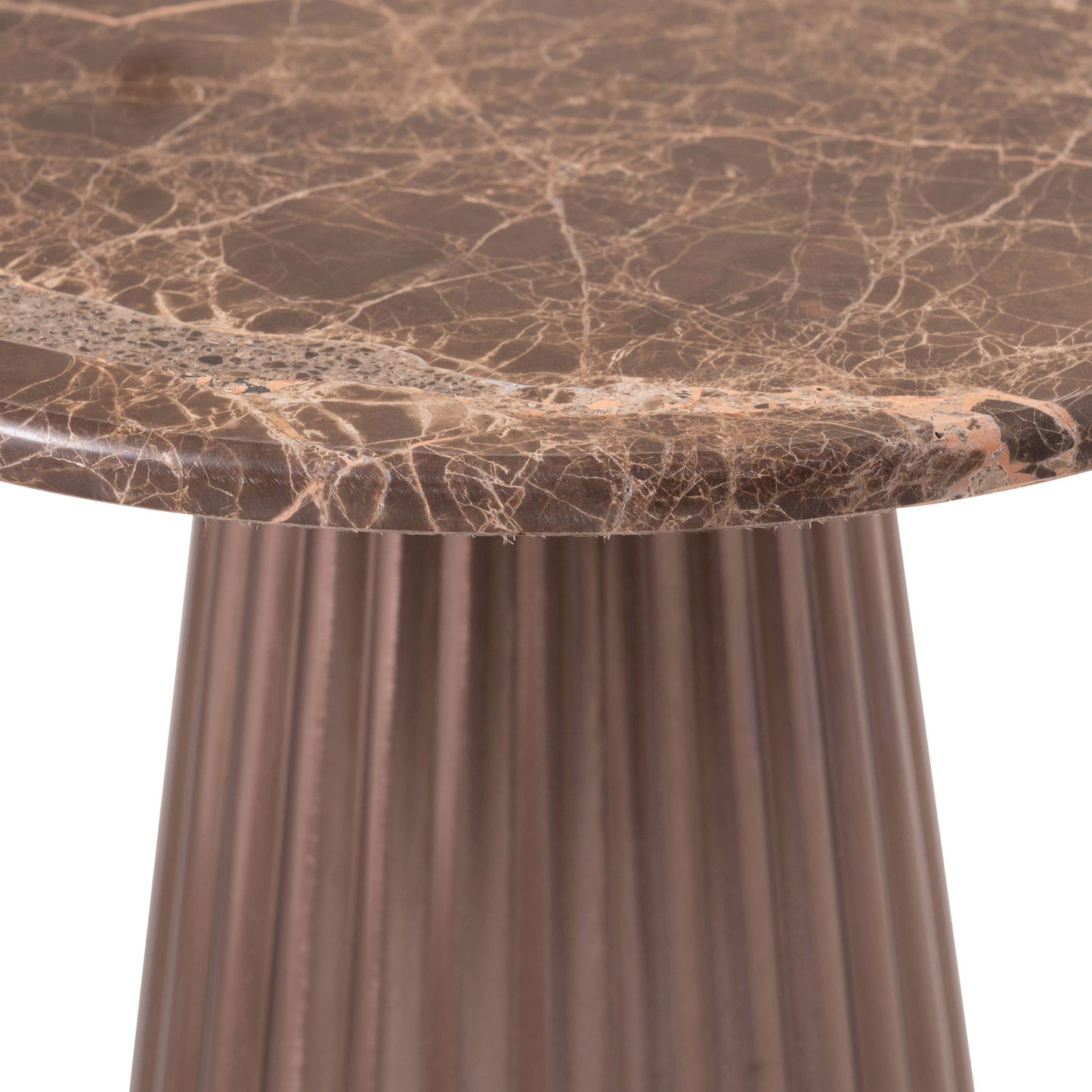 Cindra - Genuine Marble Top And Iron Base Table