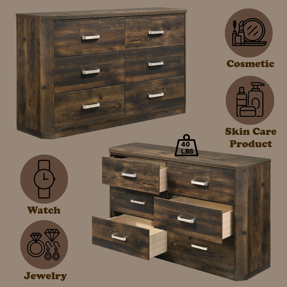 Elettra - Dresser - Rustic Walnut