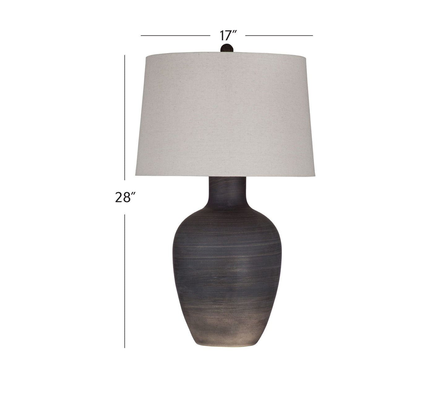 Volga - Table Lamp - Dark Gray / Beige