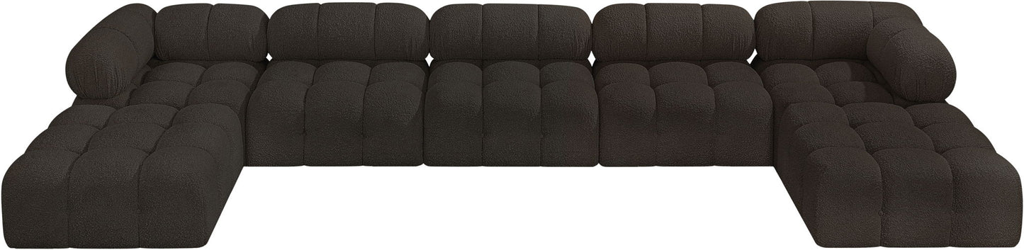 Ames - 7 Piece Fabric Modular U-Shaped Sectional