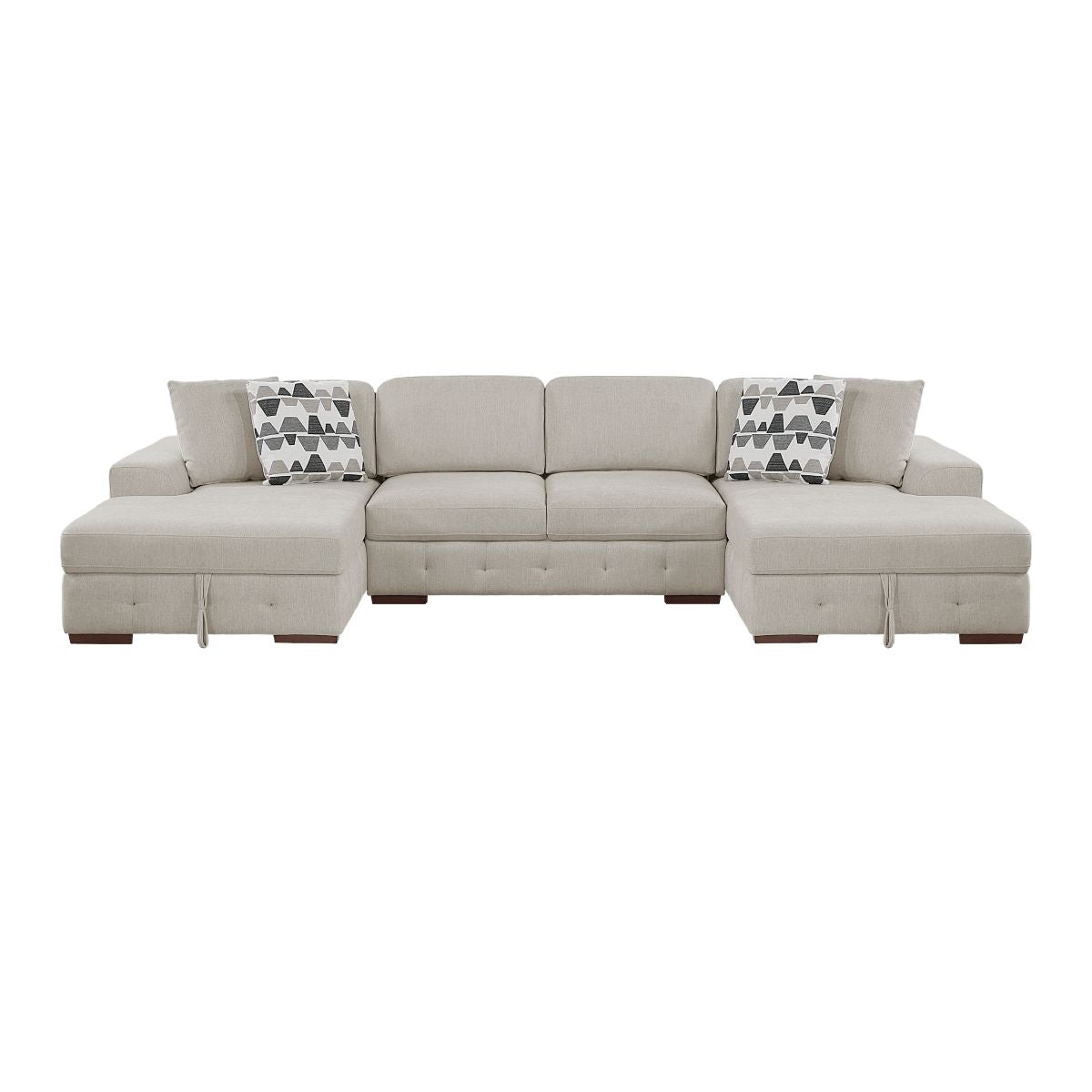 Raife 3-Piece Sectional with Left and Right Chaise