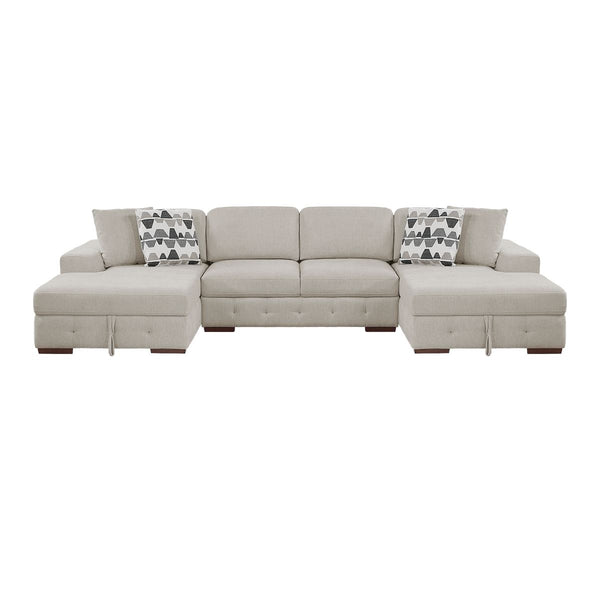 Raife 3-Piece Sectional with Left and Right Chaise