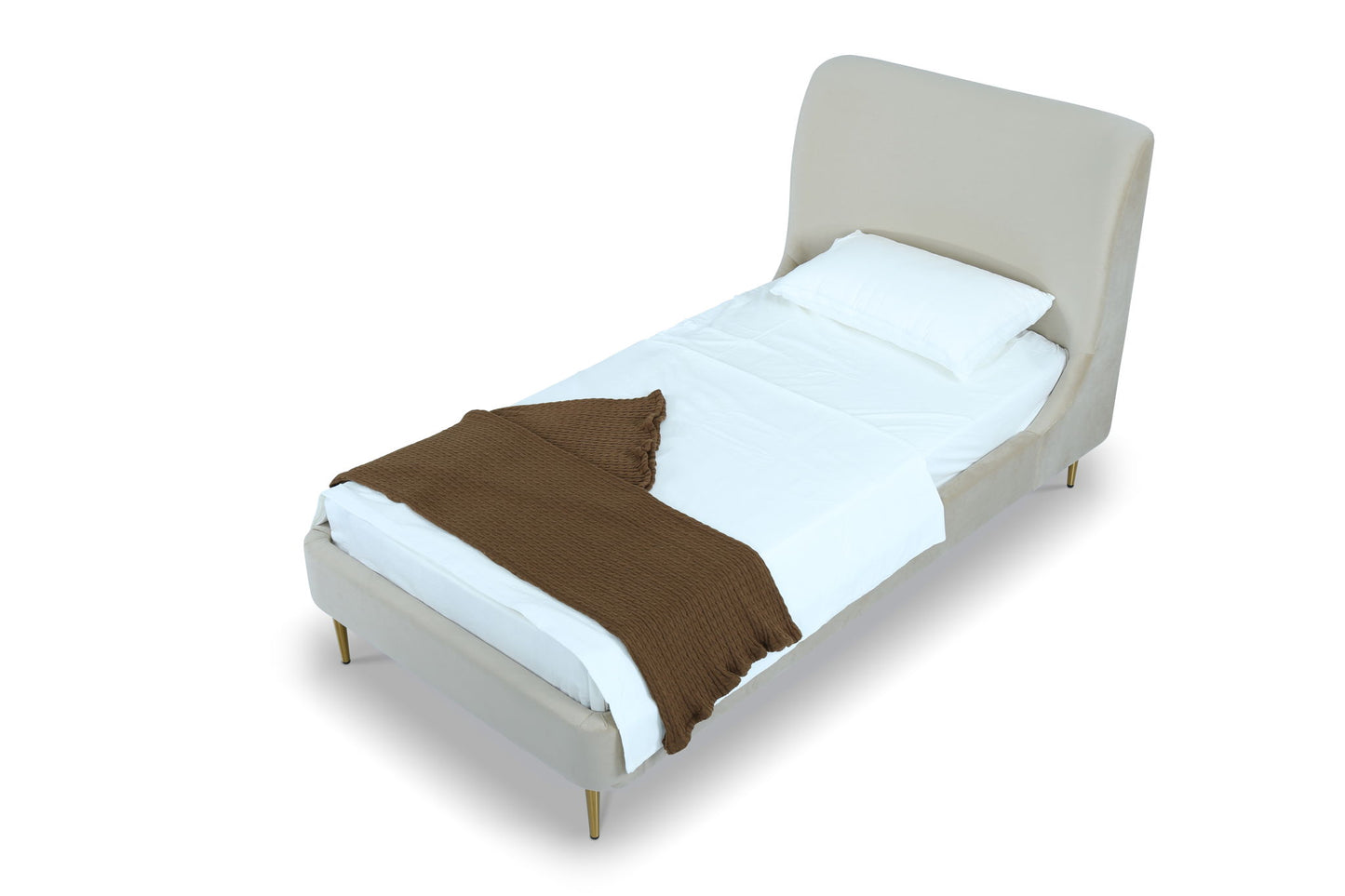 Manhattan Heather - Bed With Gold Legs