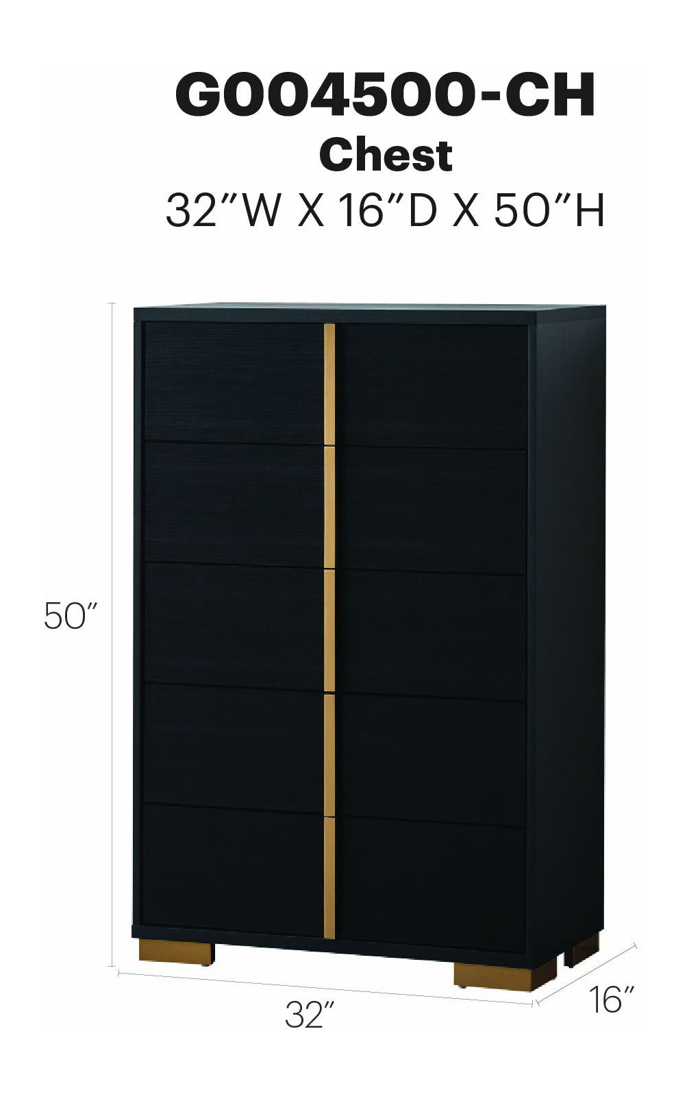 Steeler - Chest - Black / Gold