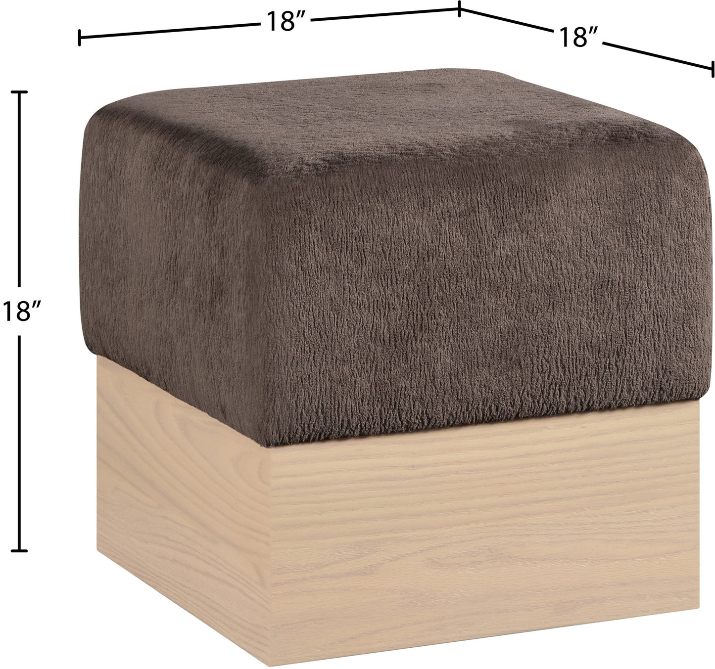 Havre - Ottoman / Stool With Natural Base