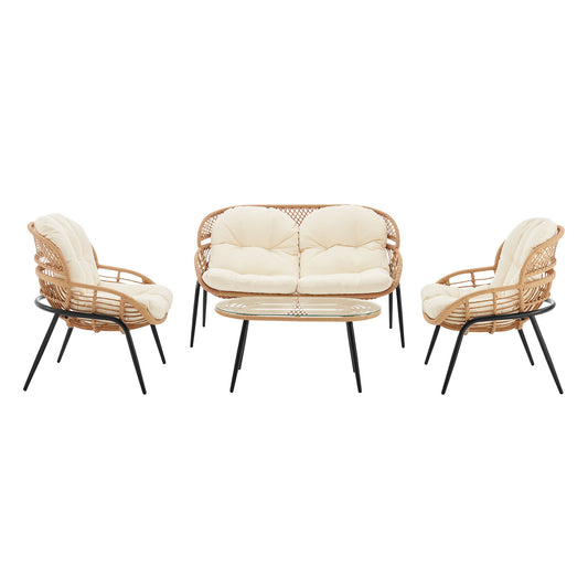 Manhattan Pine - 4-Piece Conversation Set