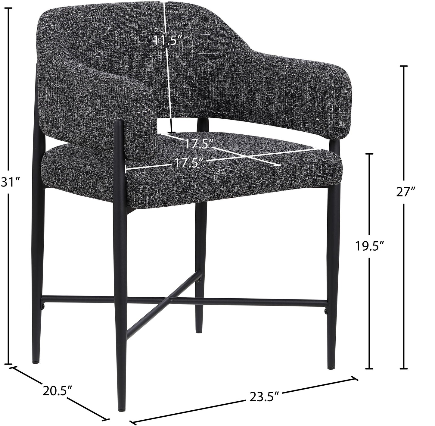 Dame - Fabric Upholstered Dining Chair (Set of 2)