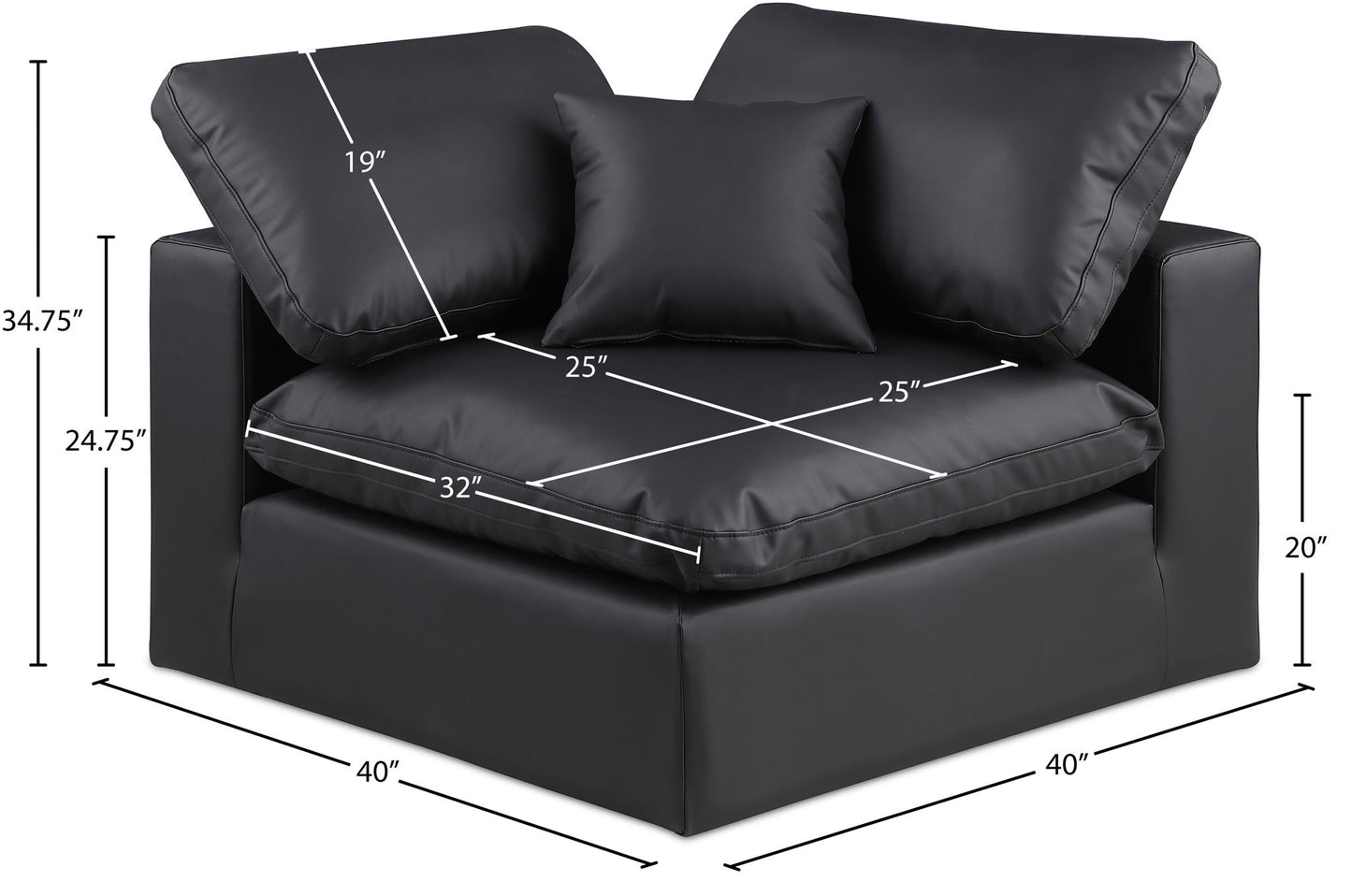 Comfy - Faux Leather Corner Chair