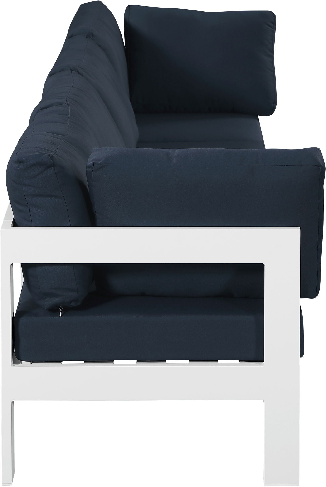 Nizuc - Outdoor Patio 4 Seat Modular Sofa With White Frame