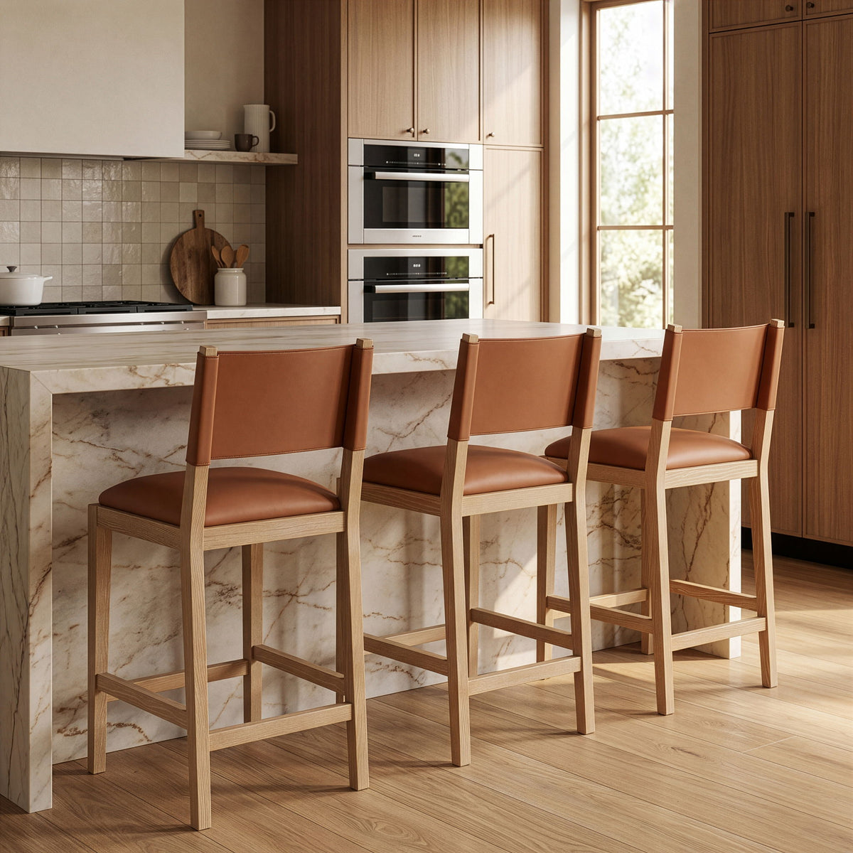Avon - Vegan Leather Counter Stool