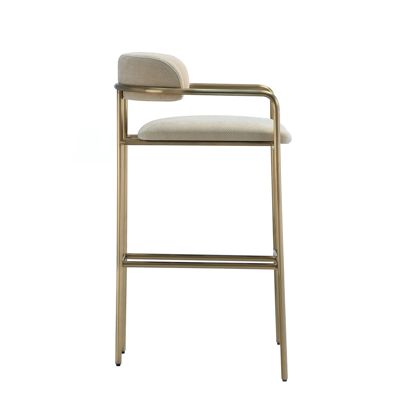 Manhattan Serene - Metal Upholstered Barstool