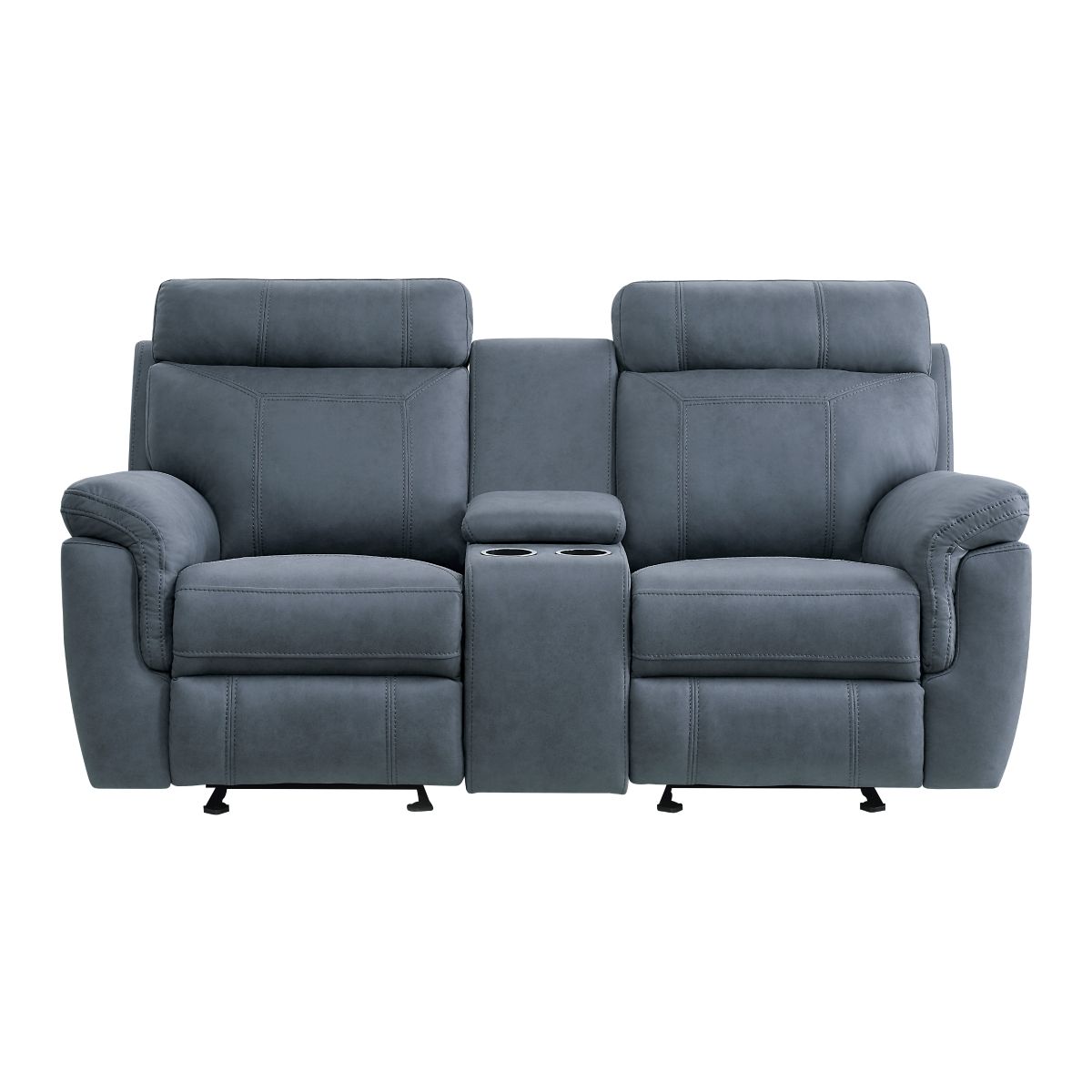 Clifton Double Glider Reclining Love Seat with Center Console