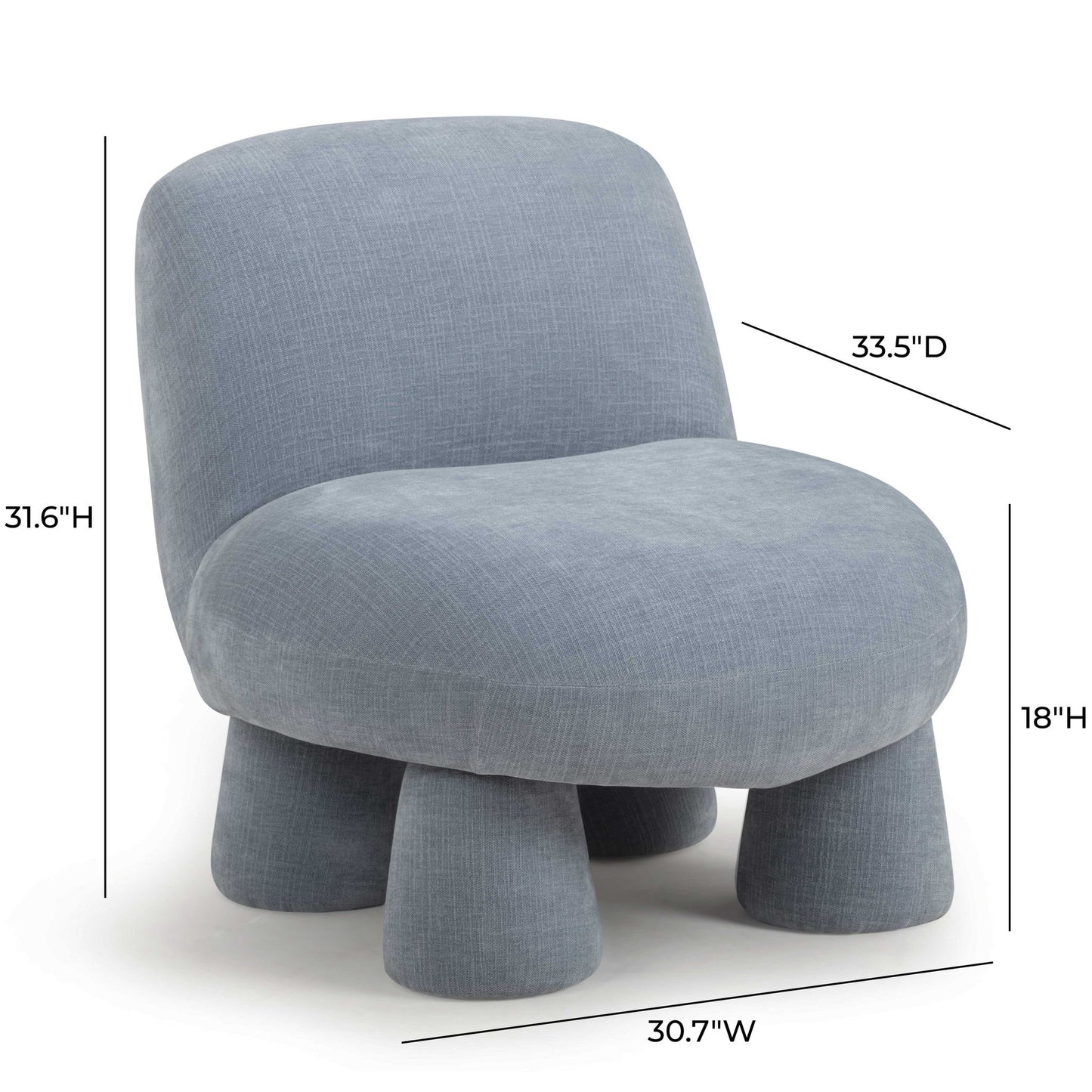 Stomp - Upcycled Chenille Accent Chair