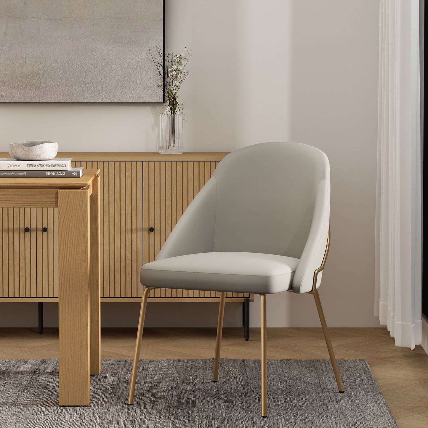 Manhattan Gracie - Dining Chair With Gold Legs