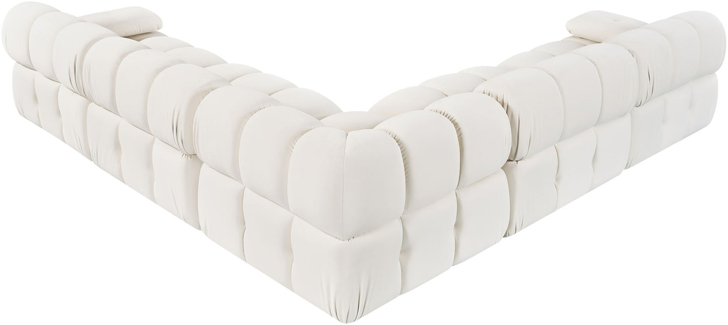 Orin - Velvet Fabric 5 Piece Modular Sectional