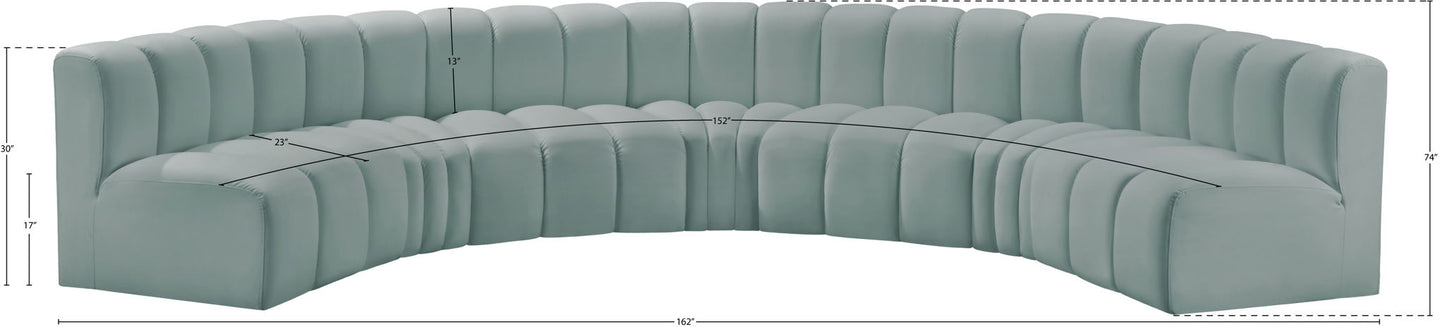 Arc - Faux Leather 7 Piece U-Shaped Modular Sofa